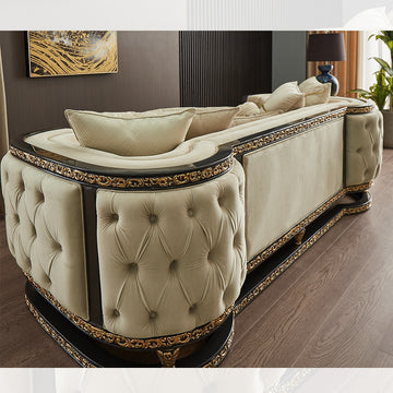 Luxe Atelier Cream Loveseat / HD-L9010 - Ornate Home