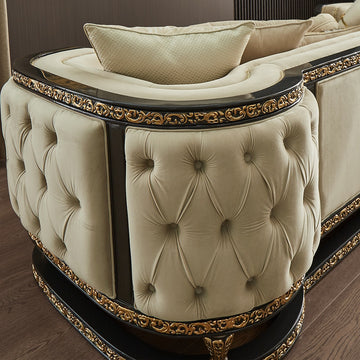 Luxe Atelier Cream Loveseat / HD-L9010 - Ornate Home