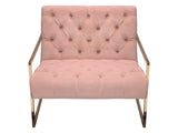 Luxe Blush Pink Accent Chair - Ornate Home