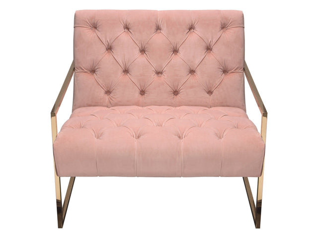 Luxe Blush Pink Accent Chair - Ornate Home