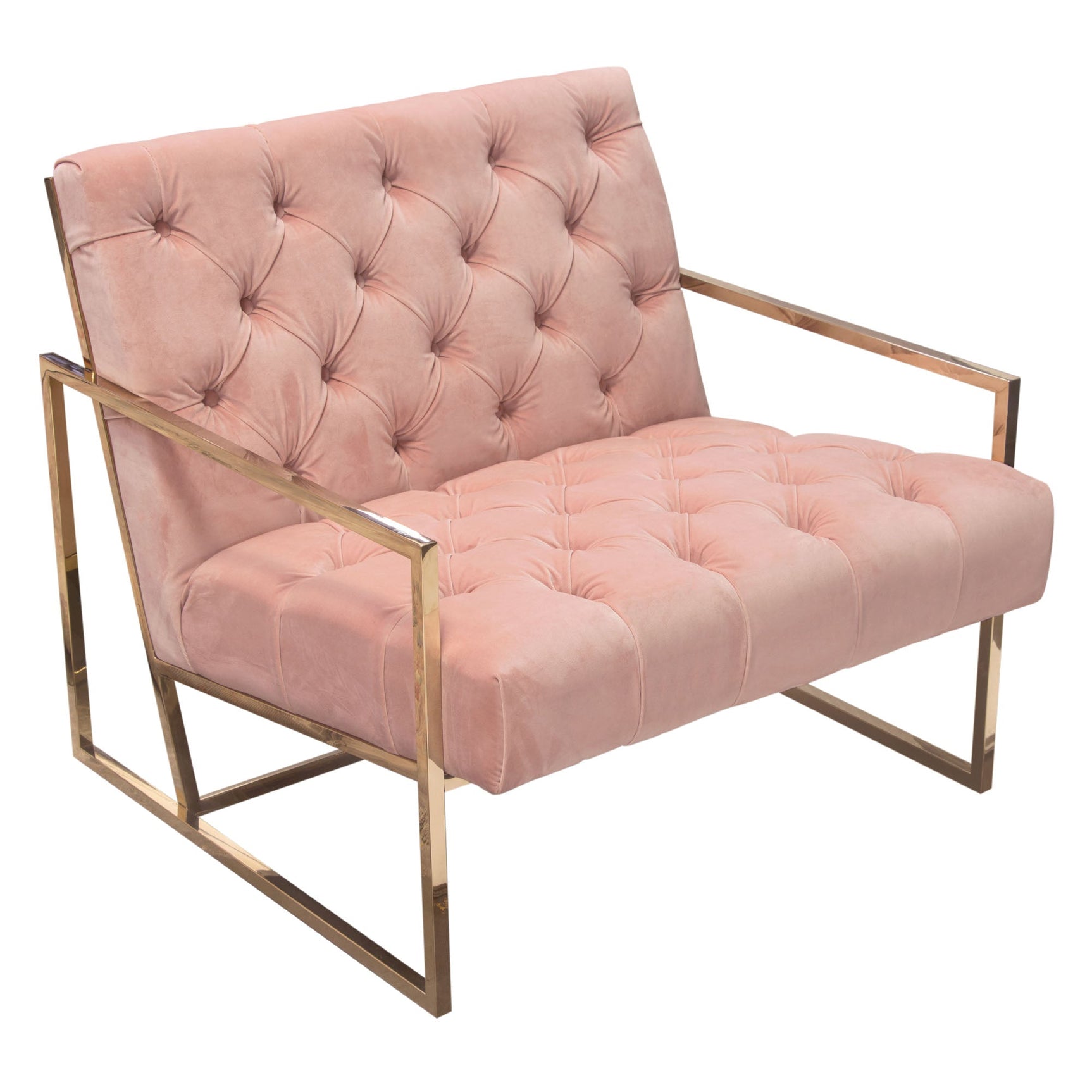 Luxe Blush Pink Accent Chair - Ornate Home