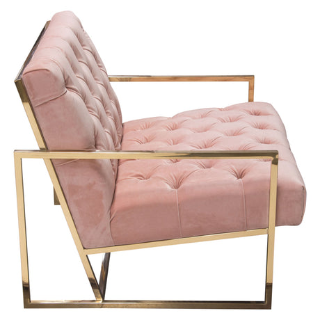 Luxe Blush Pink Accent Chair - Ornate Home