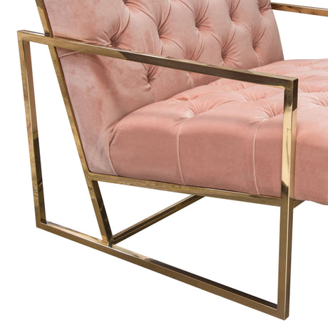 Luxe Blush Pink Accent Chair - Ornate Home