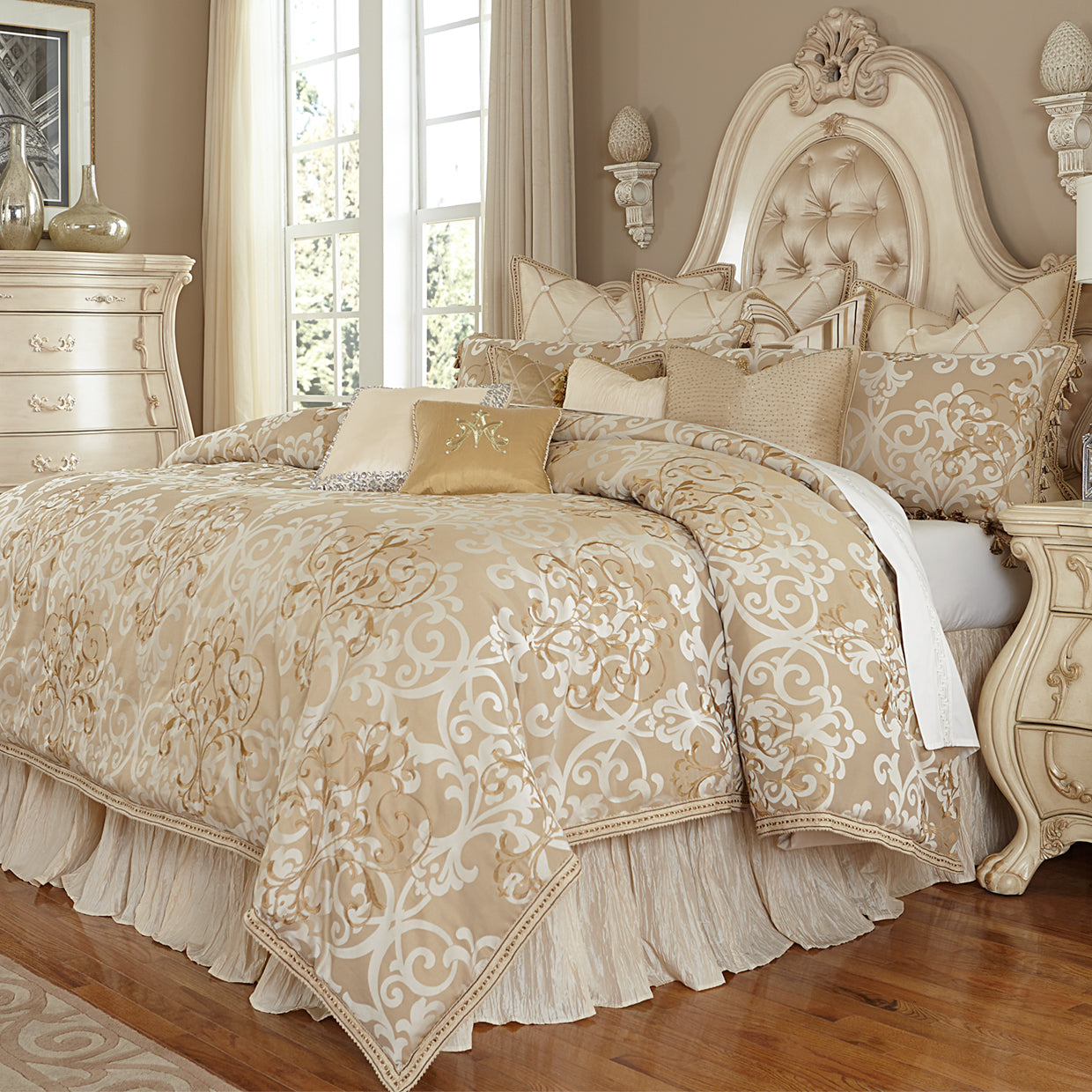 Luxembourg Crème Comforter Set - Ornate Home