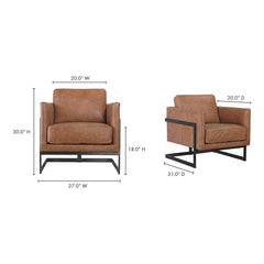 Luxley Brown Club Chair - Ornate Home