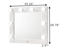 Luxo White Vanity Set w/LED Mirror - Ornate Home