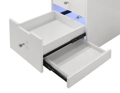 Luxo White Vanity Set w/LED Mirror - Ornate Home