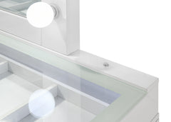 Luxo White Vanity Set w/LED Mirror - Ornate Home