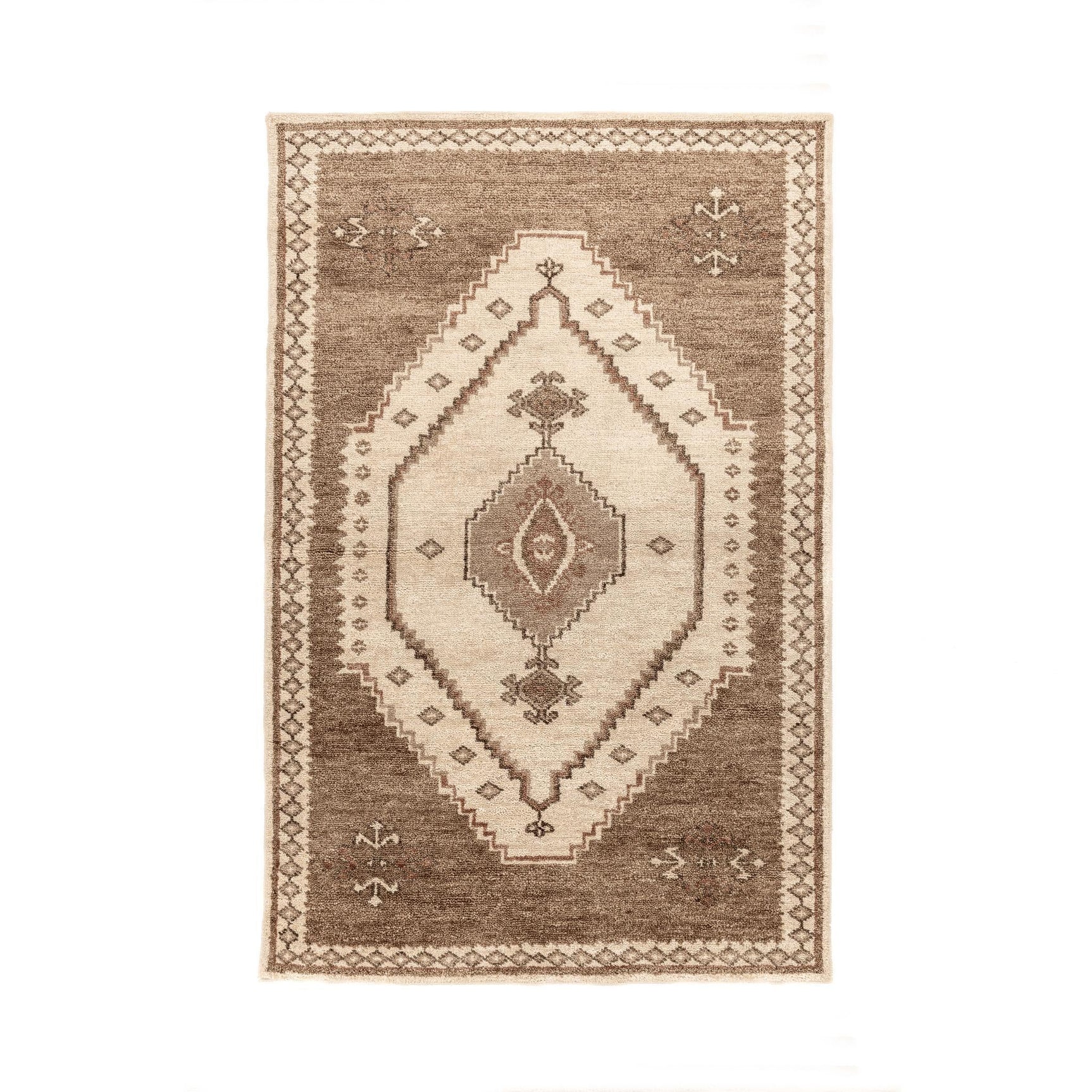 Luxor Brown Hand Knotted Rug - Ornate Home