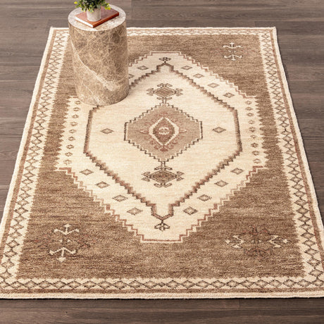 Luxor Brown Hand Knotted Rug - Ornate Home