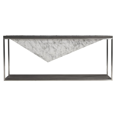 Luxor Catia Black/Sterling/Brushed Stainless Steel Console Table - Ornate Home