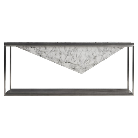 Luxor Catia Black/Sterling/Brushed Stainless Steel Console Table - Ornate Home