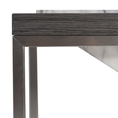 Luxor Catia Black/Sterling/Brushed Stainless Steel Console Table - Ornate Home