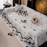 Luxurious Jacquard Couch Cover, Snag-Resistant Pet Friendly Couch Throw with Fringe - Ornate Home