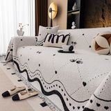 Luxurious Jacquard Couch Cover, Snag-Resistant Pet Friendly Couch Throw with Fringe - Ornate Home