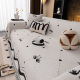 Luxurious Jacquard Couch Cover, Snag-Resistant Pet Friendly Couch Throw with Fringe - Ornate Home