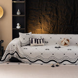 Luxurious Jacquard Couch Cover, Snag-Resistant Pet Friendly Couch Throw with Fringe - Ornate Home
