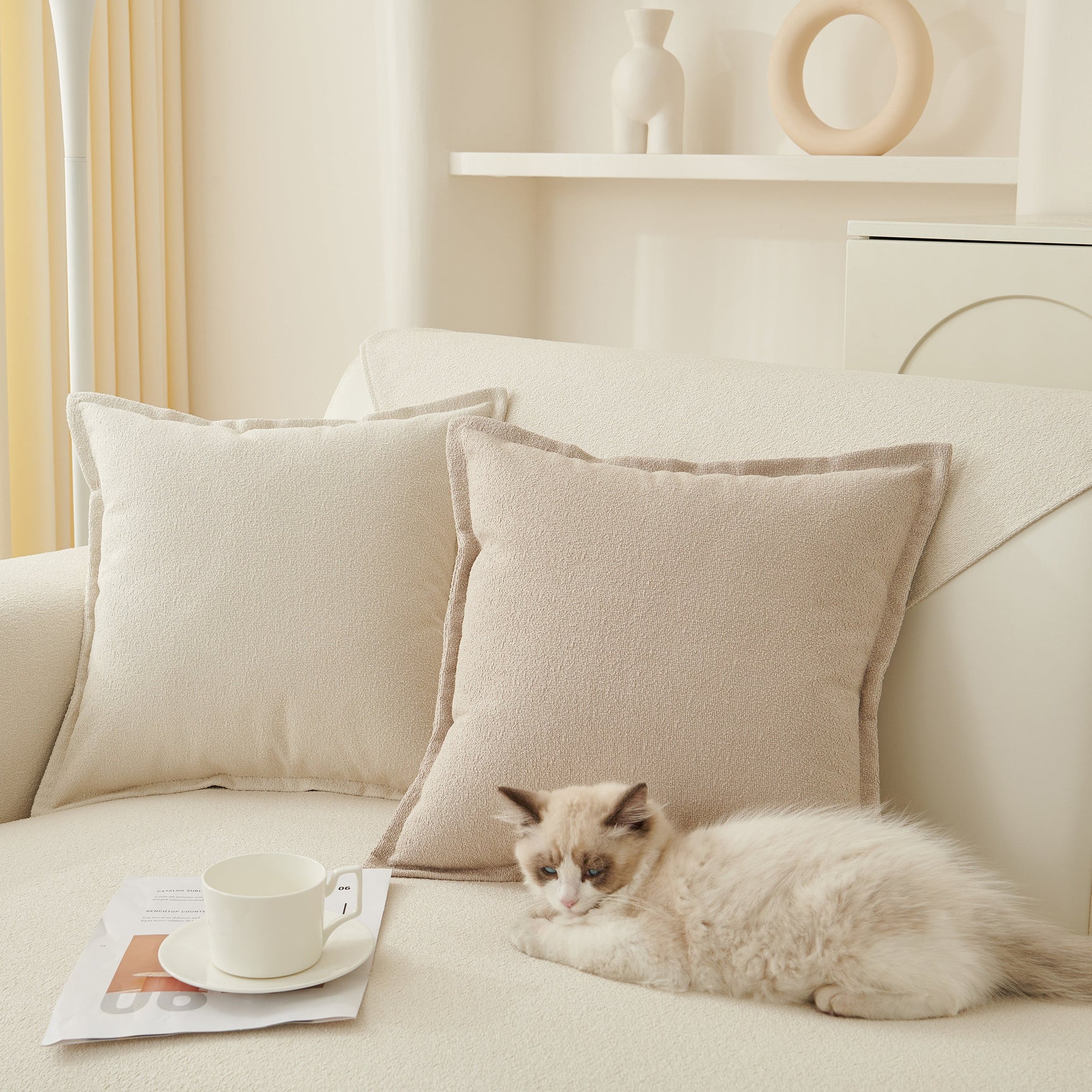Luxurious Teddy Velvet Solid Sofa Towel - Non-Slip Waterproof Sofa Cover Furniture Protector and Pet Couch Cover - Ornate Home