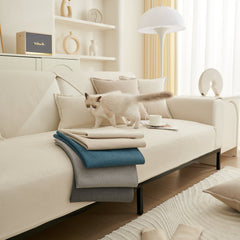 Luxurious Teddy Velvet Solid Sofa Towel - Non-Slip Waterproof Sofa Cover Furniture Protector and Pet Couch Cover - Ornate Home