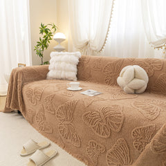 Luxury 3D Butterfly Jacquard Sofa Throw Blanket, Ultra-Soft Plush Fleece Couch Cover - Ornate Home