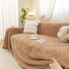 Luxury 3D Butterfly Jacquard Sofa Throw Blanket, Ultra-Soft Plush Fleece Couch Cover - Ornate Home