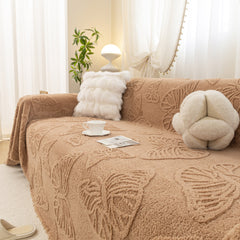 Luxury 3D Butterfly Jacquard Sofa Throw Blanket, Ultra-Soft Plush Fleece Couch Cover - Ornate Home