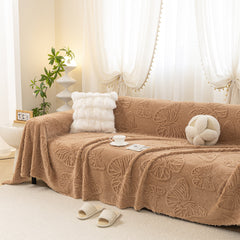 Luxury 3D Butterfly Jacquard Sofa Throw Blanket, Ultra-Soft Plush Fleece Couch Cover - Ornate Home