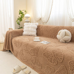 Luxury 3D Butterfly Jacquard Sofa Throw Blanket, Ultra-Soft Plush Fleece Couch Cover - Ornate Home
