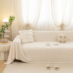 Luxury 3D Butterfly Jacquard Sofa Throw Blanket, Ultra-Soft Plush Fleece Couch Cover - Ornate Home