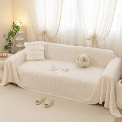 Luxury 3D Butterfly Jacquard Sofa Throw Blanket, Ultra-Soft Plush Fleece Couch Cover - Ornate Home