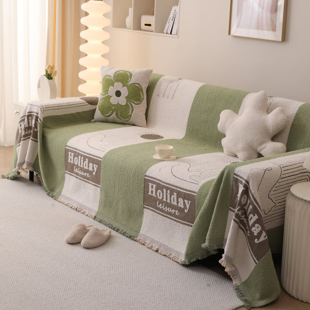 Luxury Cozy Cotton Sofa Blanket Cover Furniture Slipcovers for Most Shape Sofas - Ornate Home