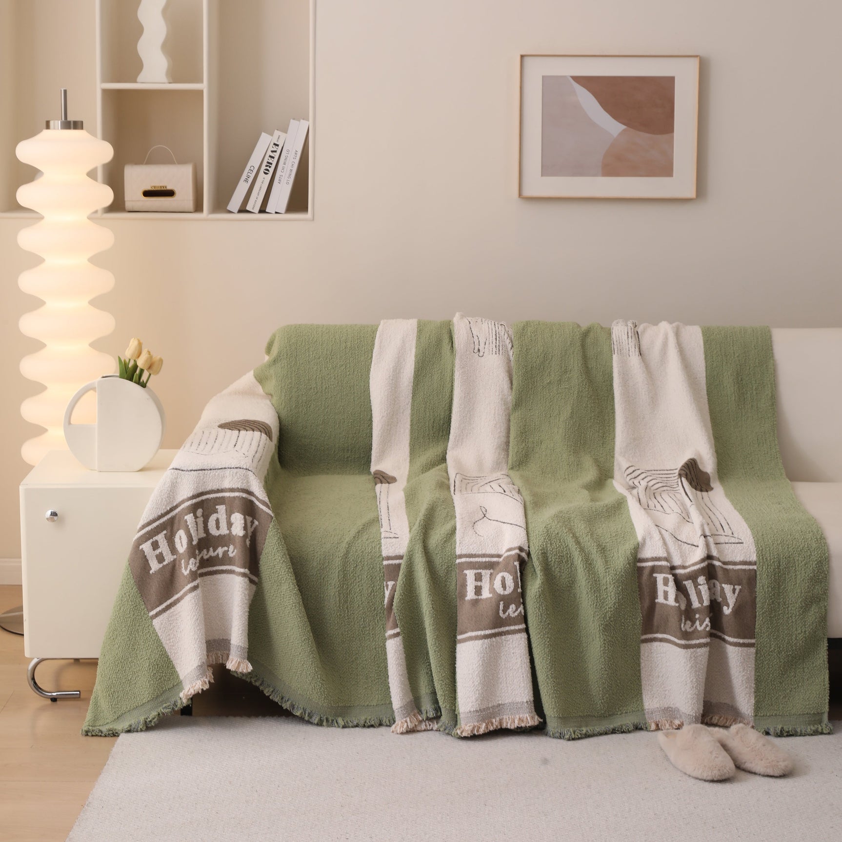 Luxury Cozy Cotton Sofa Blanket Cover Furniture Slipcovers for Most Shape Sofas - Ornate Home