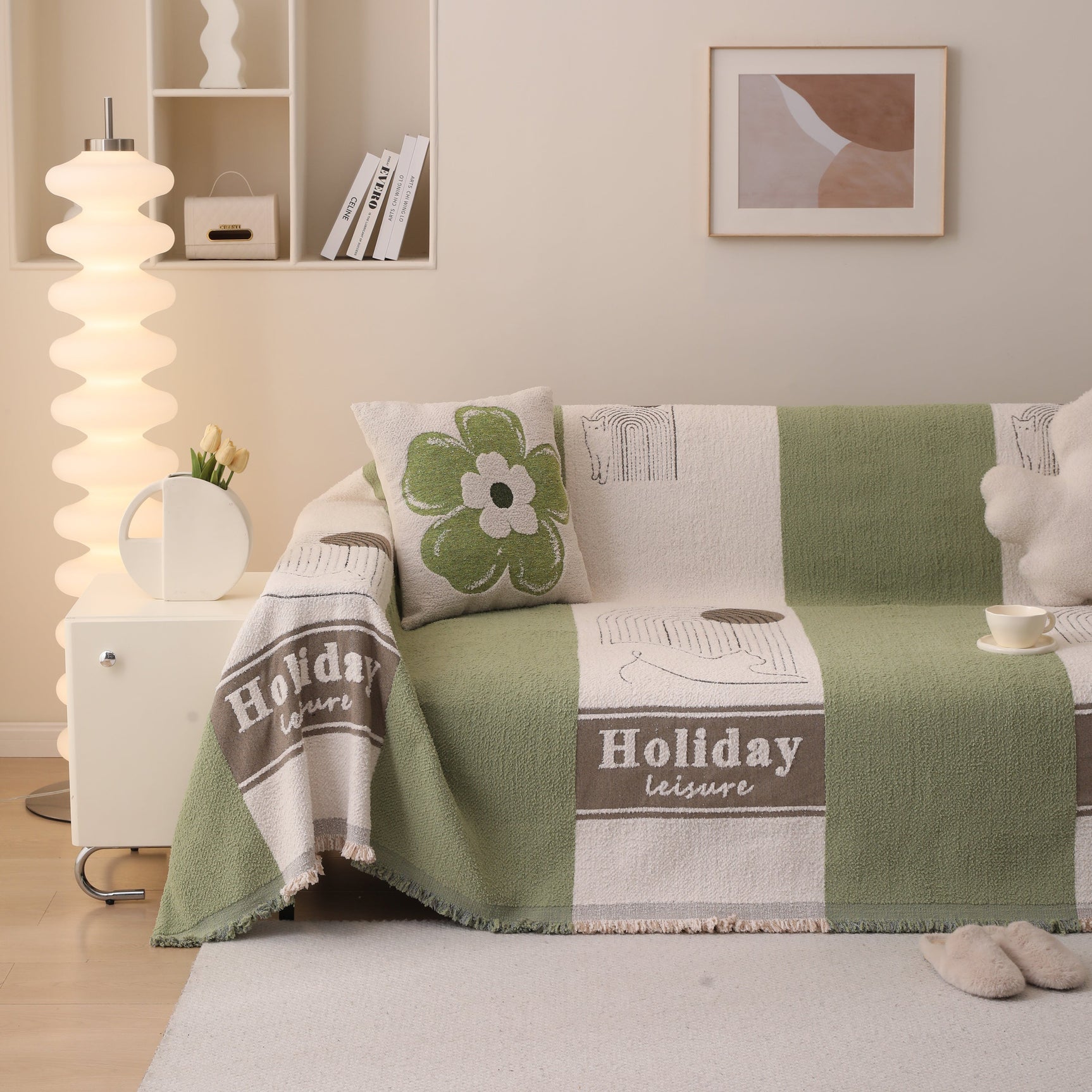 Luxury Cozy Cotton Sofa Blanket Cover Furniture Slipcovers for Most Shape Sofas - Ornate Home