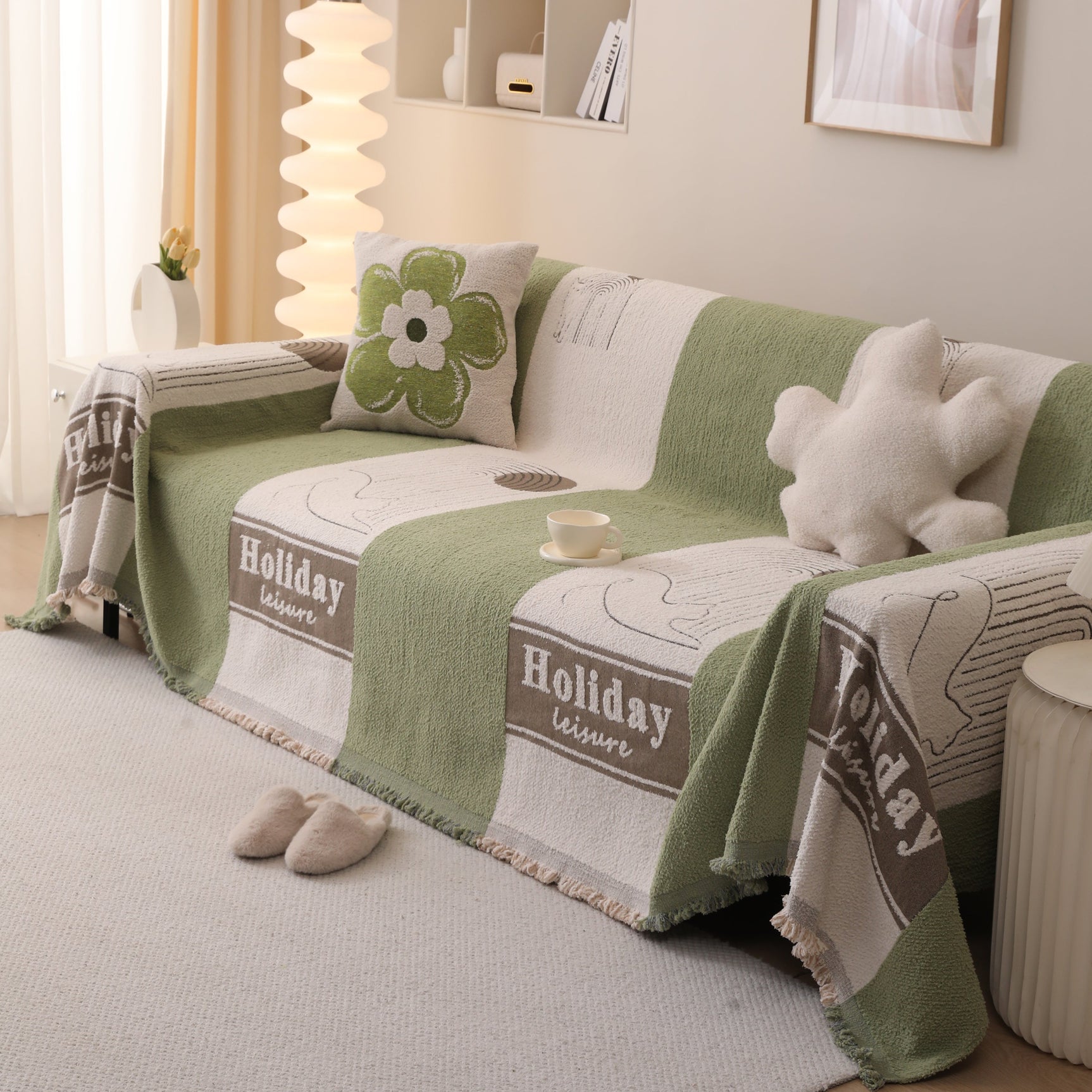 Luxury Cozy Cotton Sofa Blanket Cover Furniture Slipcovers for Most Shape Sofas - Ornate Home