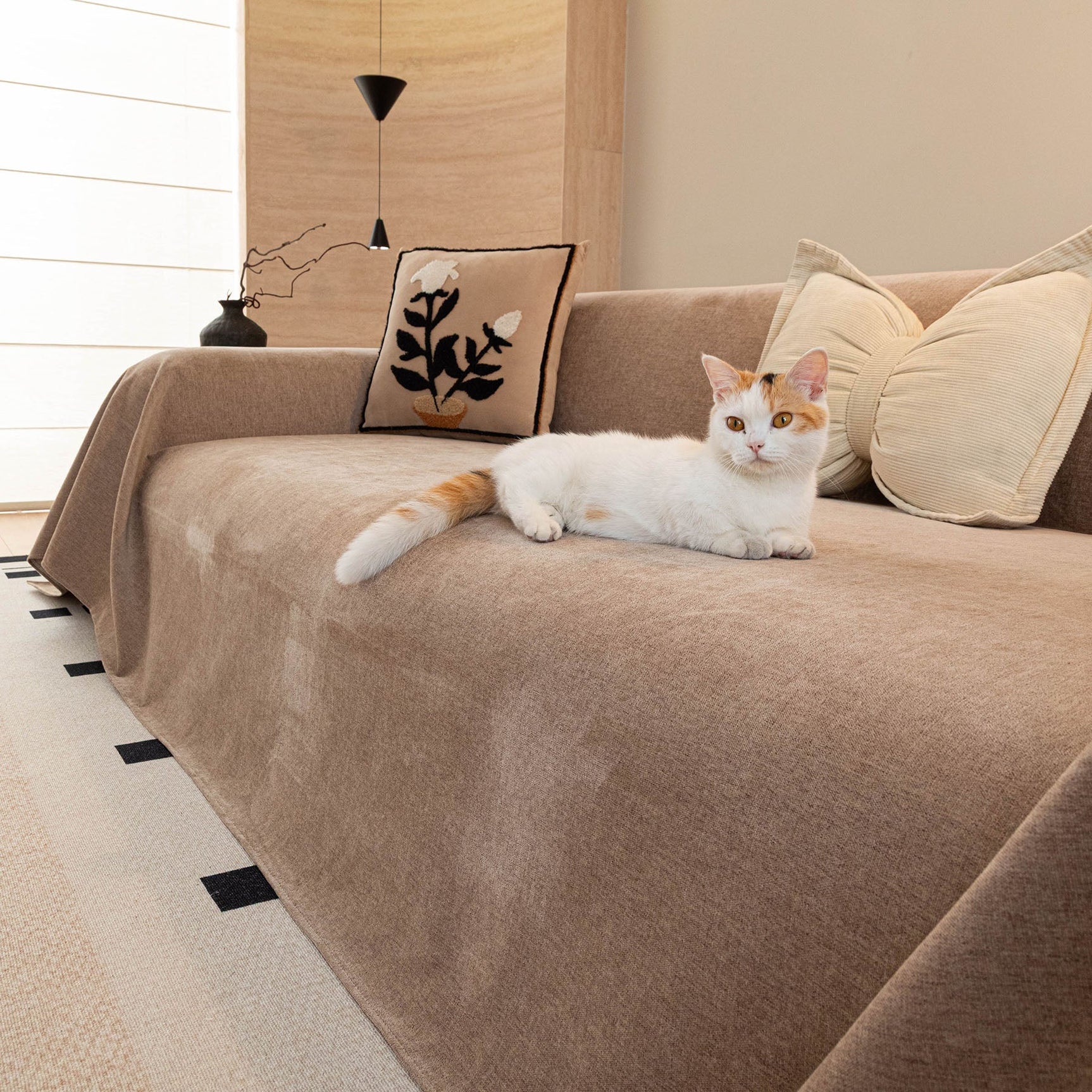 Luxury Pet Friendly Couch Cover, Non-Slip Furniture Protector Blanket for Pets, Kids - Ornate Home