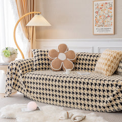 Luxury Plush Universal Couch Cover Blanket, Washable Couch Protector Houndstooth Sofa Covers - Ornate Home