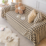 Luxury Plush Universal Couch Cover Blanket, Washable Couch Protector Houndstooth Sofa Covers - Ornate Home