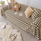 Luxury Plush Universal Couch Cover Blanket, Washable Couch Protector Houndstooth Sofa Covers - Ornate Home
