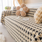 Luxury Plush Universal Couch Cover Blanket, Washable Couch Protector Houndstooth Sofa Covers - Ornate Home
