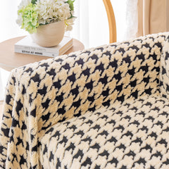 Luxury Plush Universal Couch Cover Blanket, Washable Couch Protector Houndstooth Sofa Covers - Ornate Home