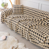 Luxury Plush Universal Couch Cover Blanket, Washable Couch Protector Houndstooth Sofa Covers - Ornate Home