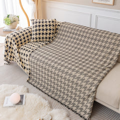 Luxury Plush Universal Couch Cover Blanket, Washable Couch Protector Houndstooth Sofa Covers - Ornate Home