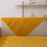 Luxury Sherpa Fleece Solid Sofa Towels Thickened Plush Non Slip Sofa Cushion Covers - Ornate Home
