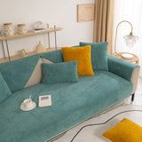 Luxury Sherpa Fleece Solid Sofa Towels Thickened Plush Non Slip Sofa Cushion Covers - Ornate Home