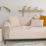 Luxury Sherpa Fleece Solid Sofa Towels Thickened Plush Non Slip Sofa Cushion Covers - Ornate Home