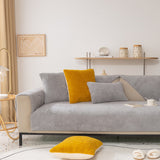 Luxury Sherpa Fleece Solid Sofa Towels Thickened Plush Non Slip Sofa Cushion Covers - Ornate Home