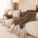 Luxury Sofa Throw Cover with Elegant Ruffled Skirt, Soft Decorative Couch Protector - Ornate Home