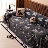 Luxury Thickened Sofa Throw Cover, Decorative Cozy Floral Jacquard Couch Cover Blanket - Ornate Home