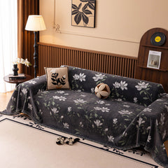 Luxury Thickened Sofa Throw Cover, Decorative Cozy Floral Jacquard Couch Cover Blanket - Ornate Home