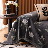 Luxury Thickened Sofa Throw Cover, Decorative Cozy Floral Jacquard Couch Cover Blanket - Ornate Home